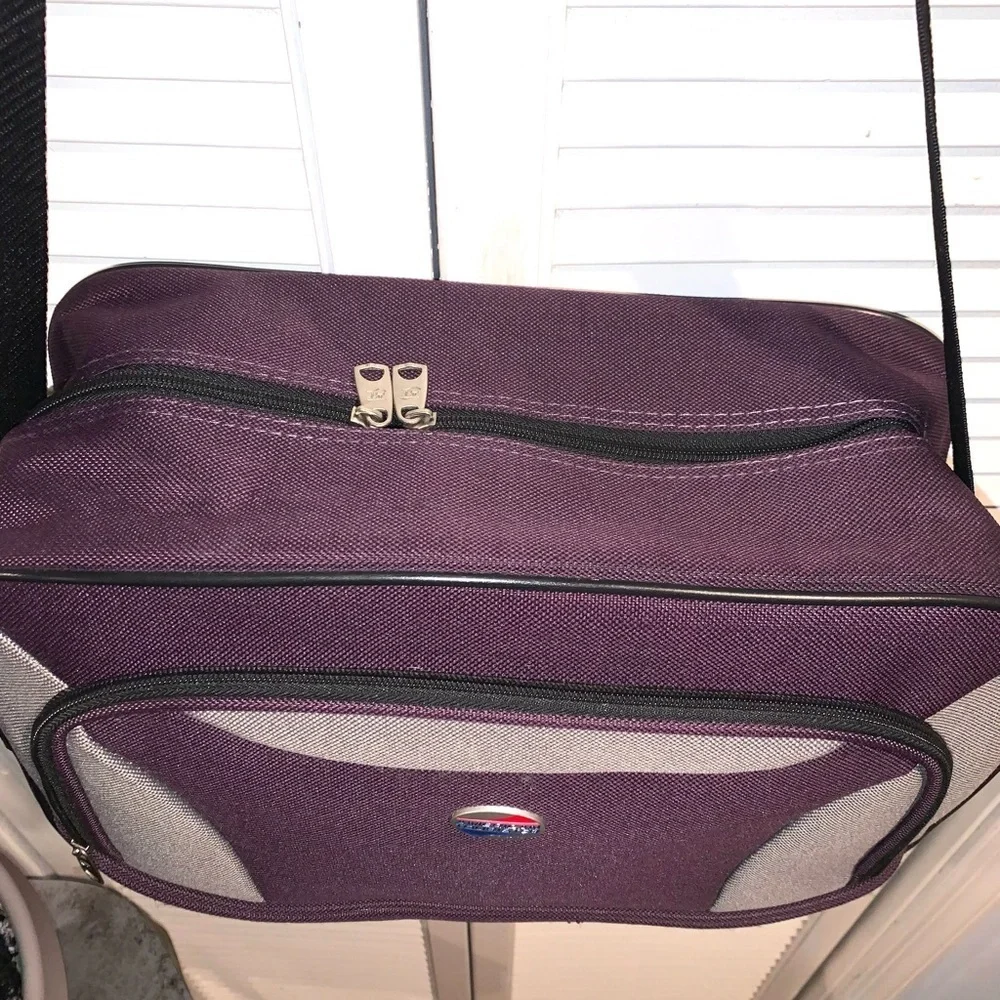 American Tourister Carry on travel bag Purple 16” X 11” X 6”